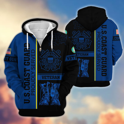 Premium US Veterans Zip Hoodie HF080111, Gifts For US Veterans Gifts On Father's Day, Armed Force Day, Independence Day, Veterans Day., easychoo.com