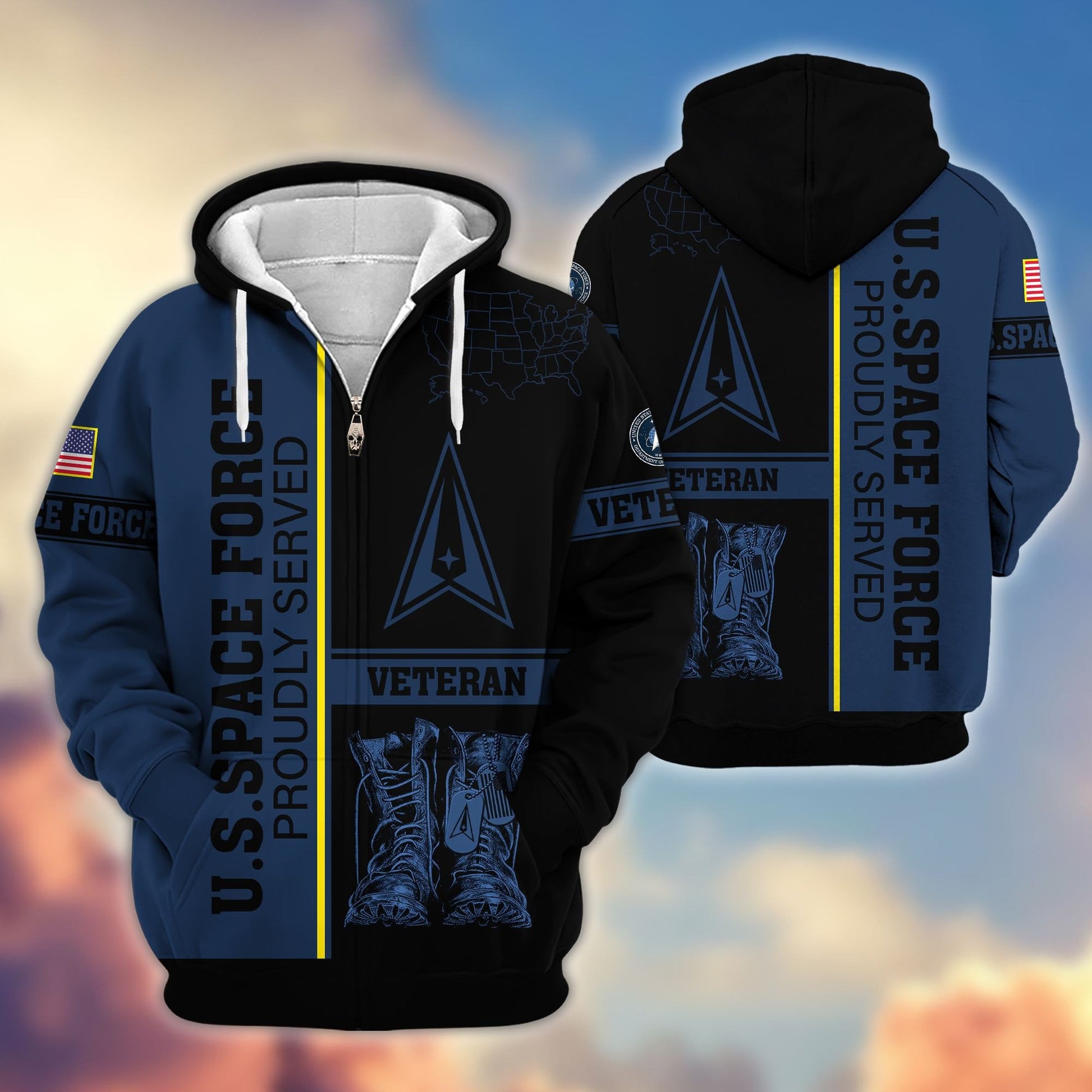 Premium US Veterans Zip Hoodie HF080111, Gifts For US Veterans Gifts On Father's Day, Armed Force Day, Independence Day, Veterans Day., easychoo.com