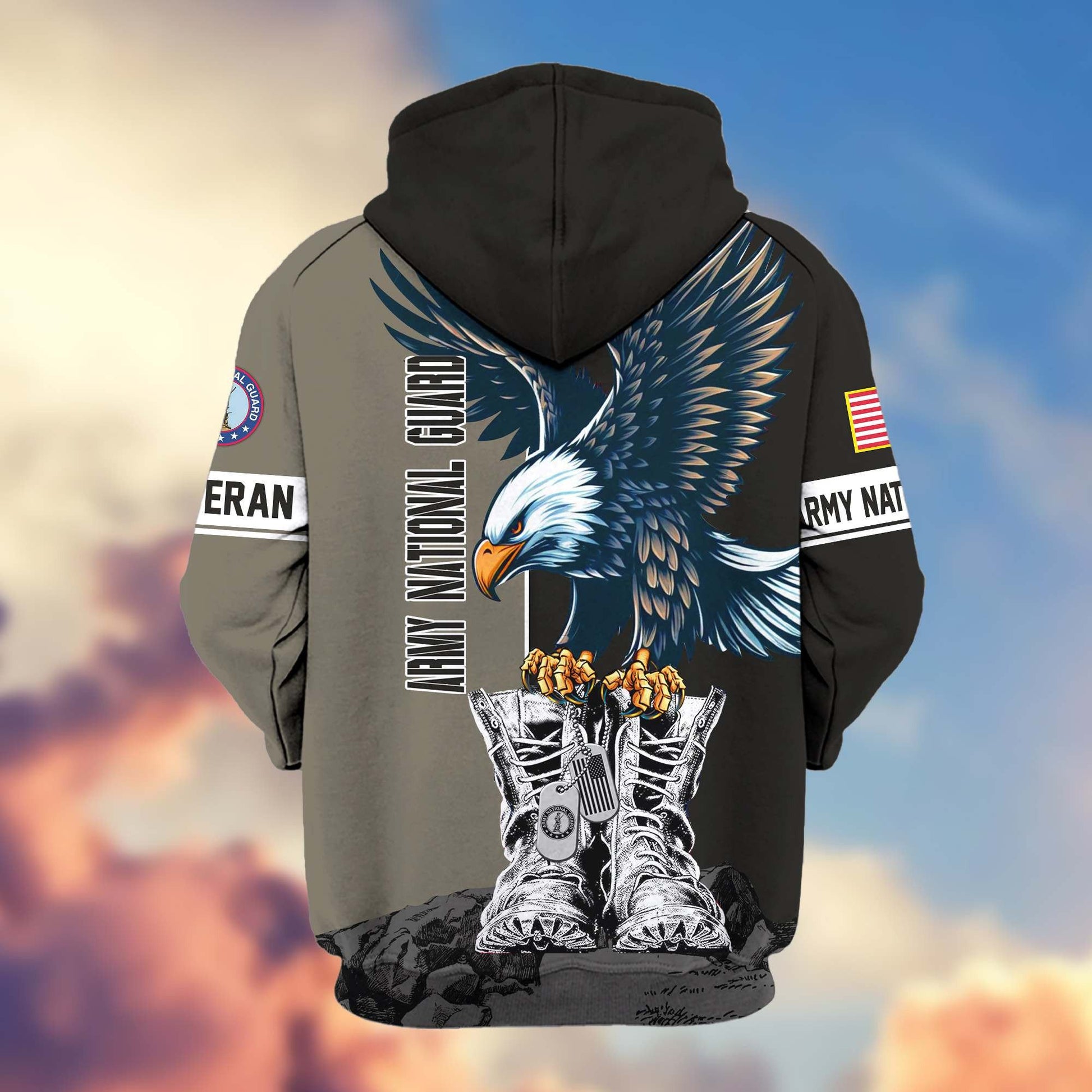 Premium US Veterans Zip Hoodie HF110111, Gifts For US Veterans, Gifts For Dad, Gifts On Armed Force Day, Independence Day, Veterans Day., easychoo.com