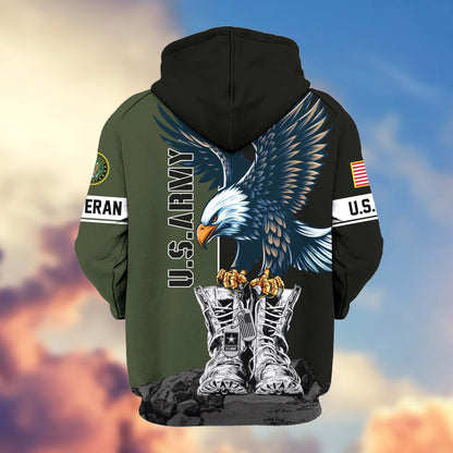 Premium US Veterans Zip Hoodie HF110111, Gifts For US Veterans, Gifts For Dad, Gifts On Armed Force Day, Independence Day, Veterans Day., easychoo.com