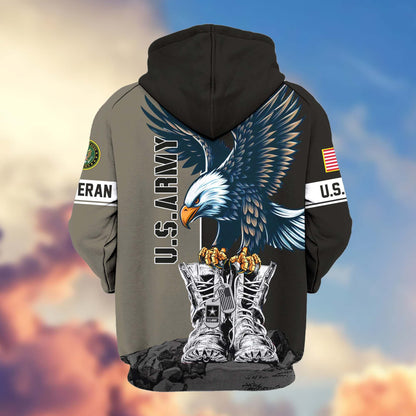 Premium US Veterans Zip Hoodie HF110111, Gifts For US Veterans, Gifts For Dad, Gifts On Armed Force Day, Independence Day, Veterans Day., easychoo.com