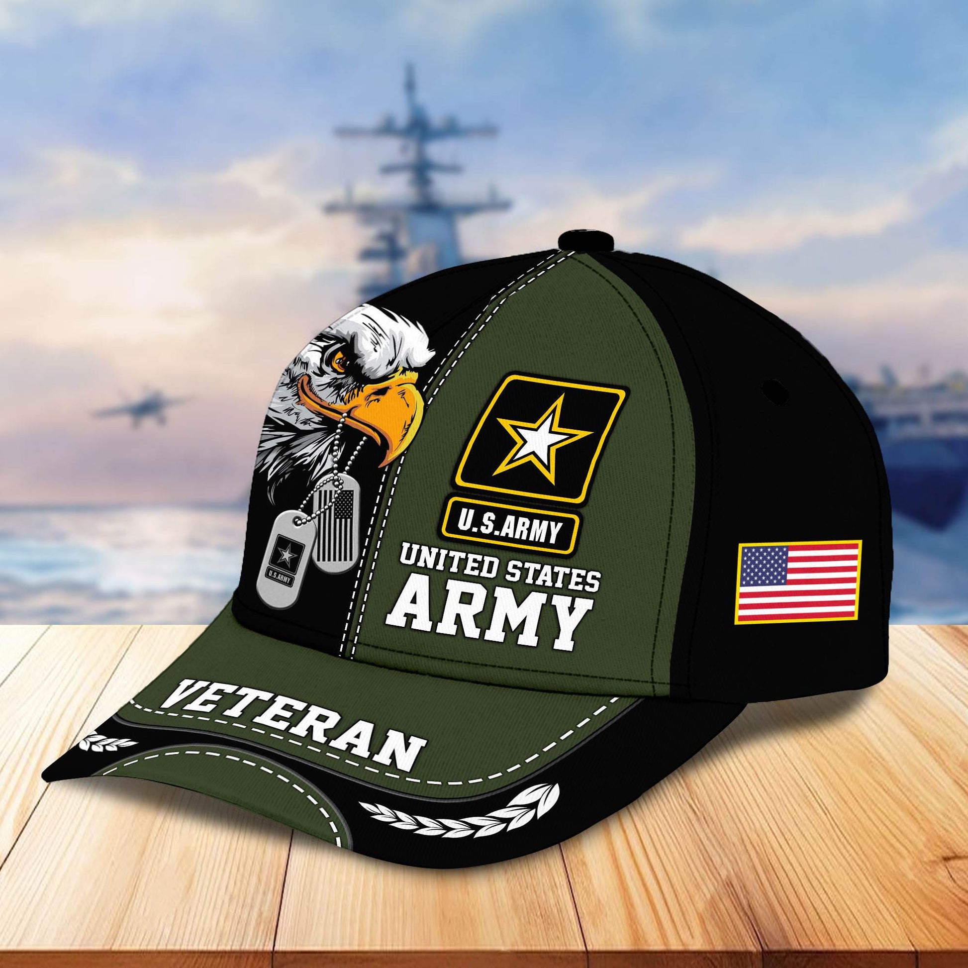 Premium US Veterans Cap hucc270211, Gifts For US Veterans, Gifts On Father's Day, Armed Forces Day, Independence Day, Veterans Day.
