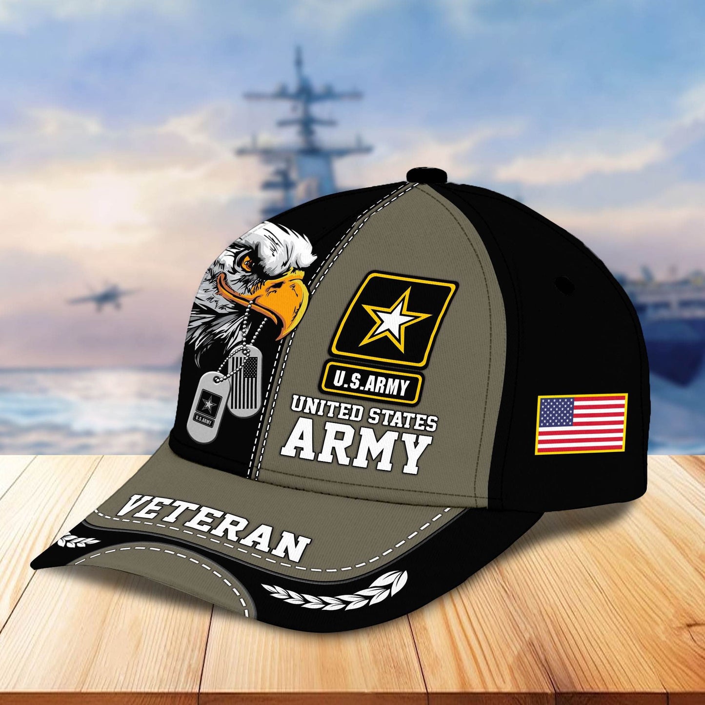 Premium US Veterans Cap hucc270211, Gifts For US Veterans, Gifts On Father's Day, Armed Forces Day, Independence Day, Veterans Day.