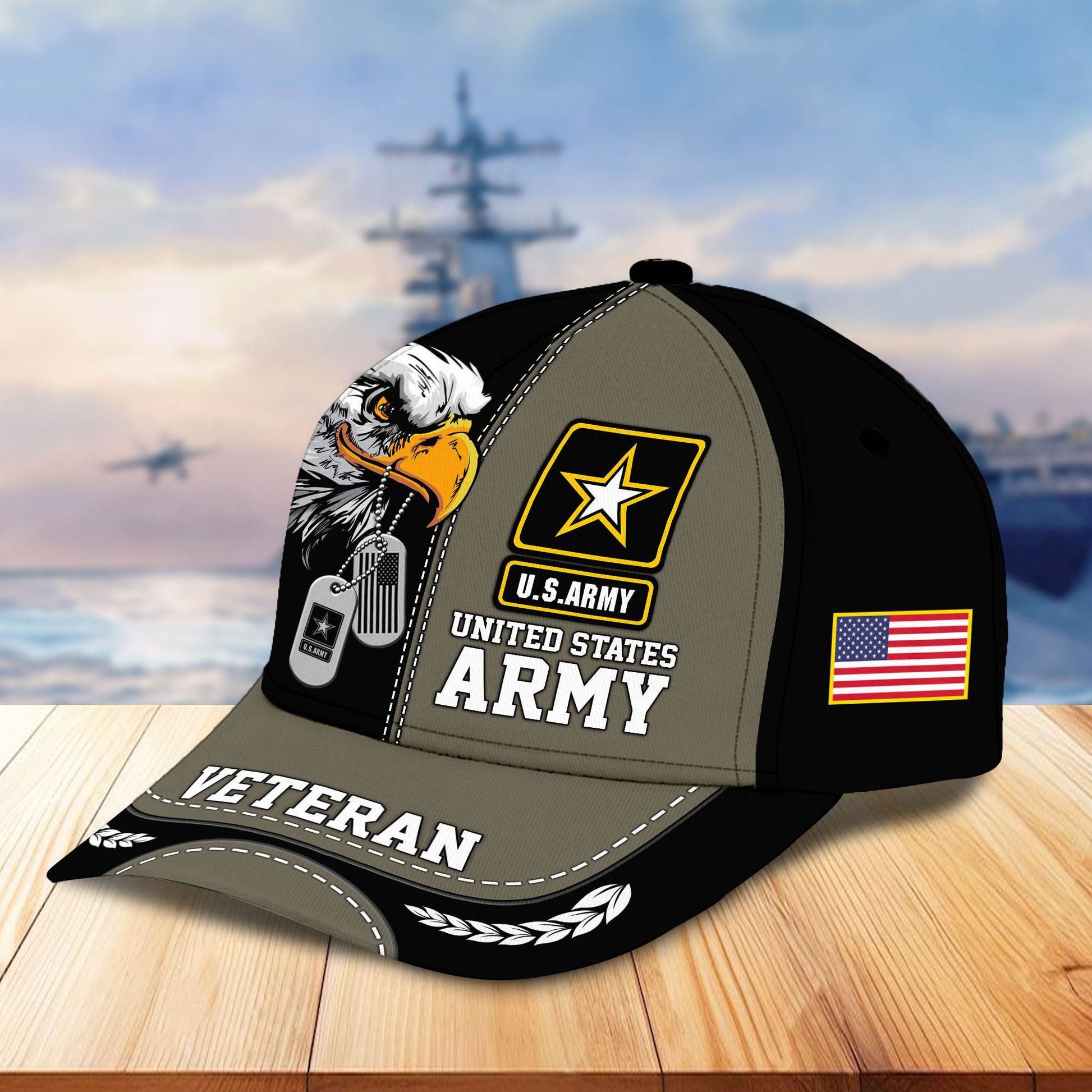 Premium US Veterans Cap hucc270211, Gifts For US Veterans, Gifts On Father's Day, Armed Forces Day, Independence Day, Veterans Day.