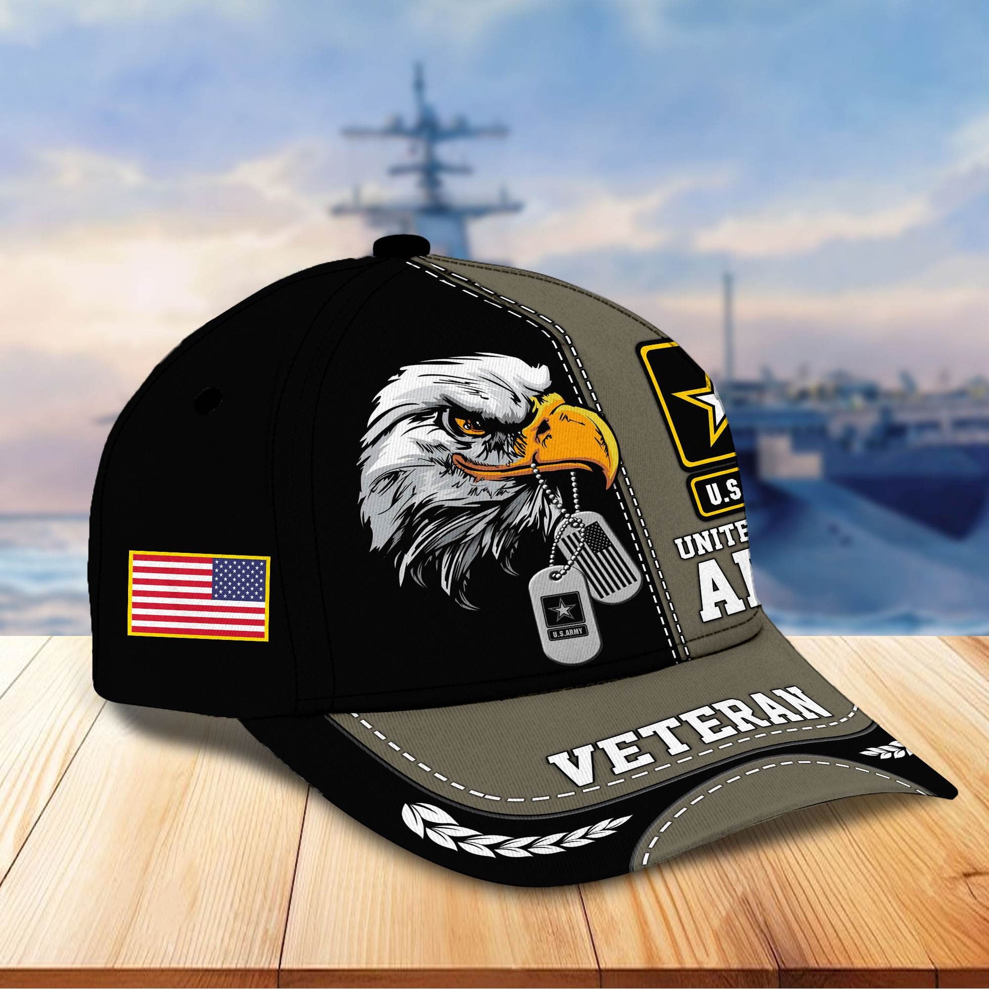 Premium US Veterans Cap hucc270211, Gifts For US Veterans, Gifts On Father's Day, Armed Forces Day, Independence Day, Veterans Day.