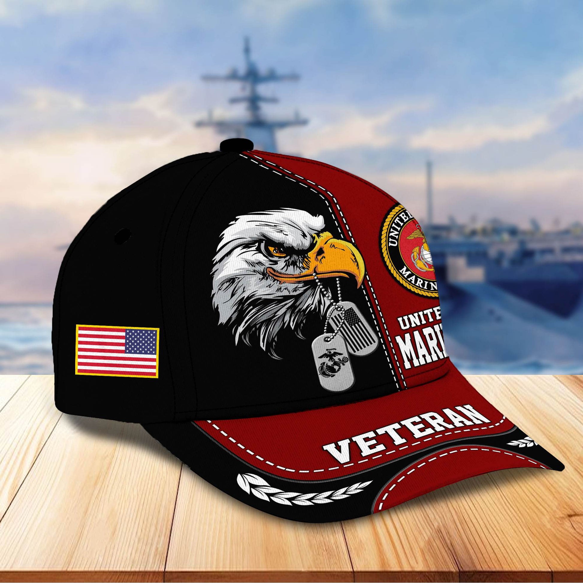 Premium US Veterans Cap hucc270211, Gifts For US Veterans, Gifts On Father's Day, Armed Forces Day, Independence Day, Veterans Day.