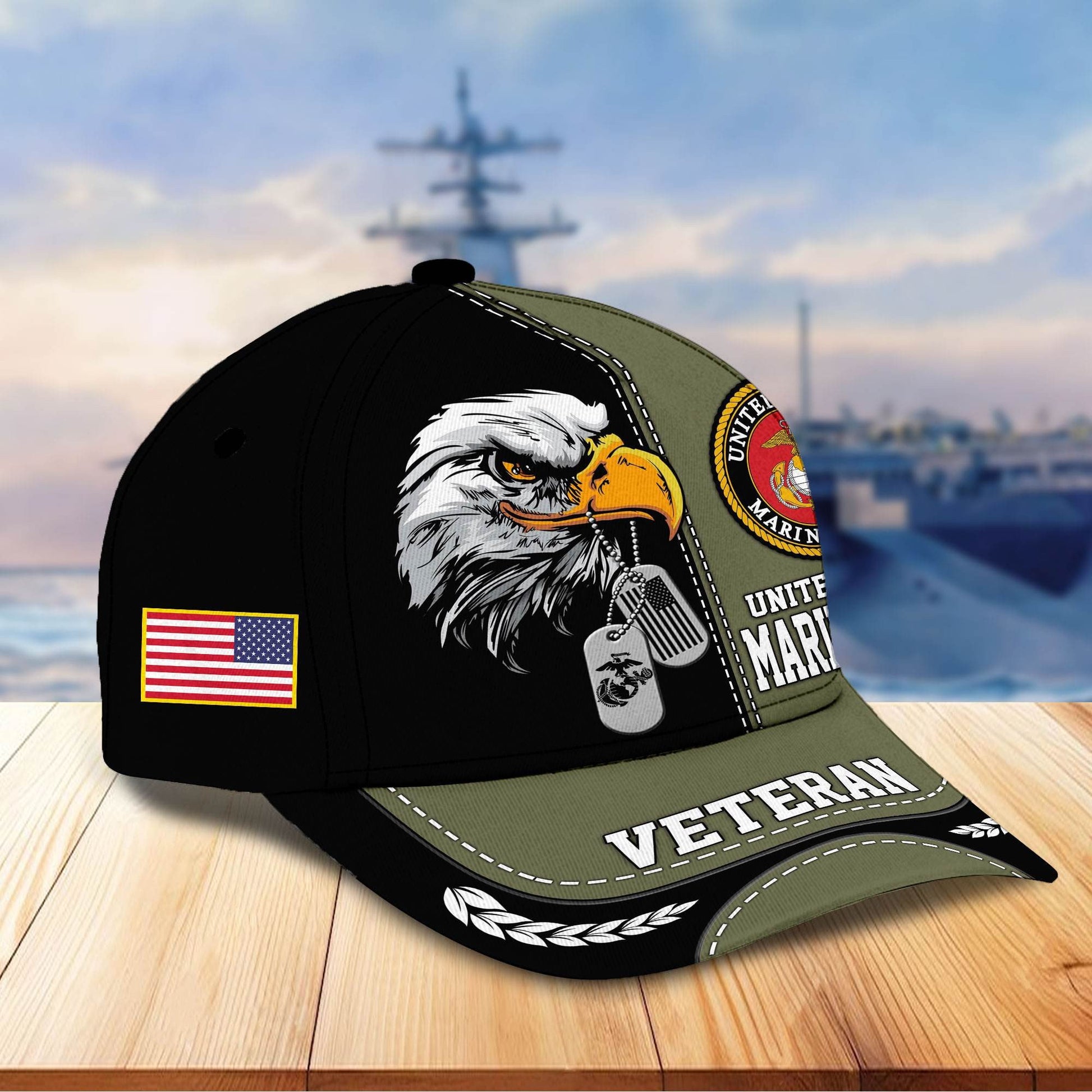Premium US Veterans Cap hucc270211, Gifts For US Veterans, Gifts On Father's Day, Armed Forces Day, Independence Day, Veterans Day.