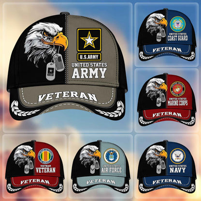 Premium US Veterans Cap hucc270211, Gifts For US Veterans, Gifts On Father's Day, Armed Forces Day, Independence Day, Veterans Day.