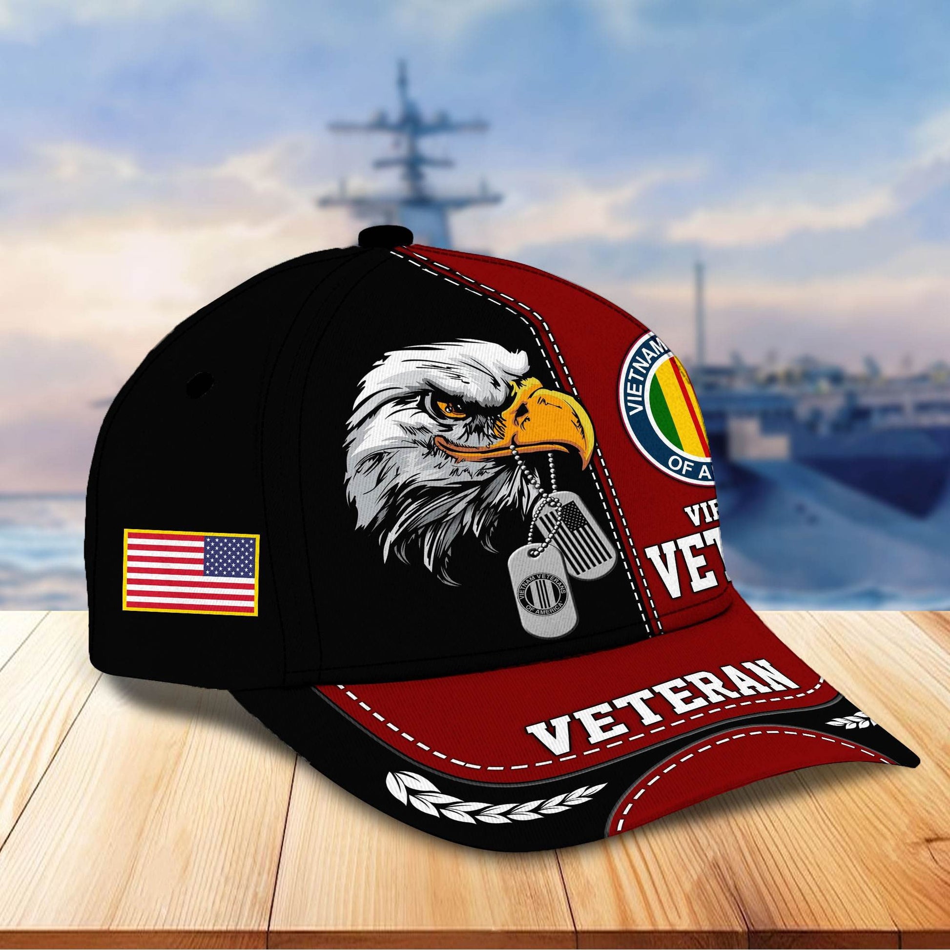 Premium US Veterans Cap hucc270211, Gifts For US Veterans, Gifts On Father's Day, Armed Forces Day, Independence Day, Veterans Day.