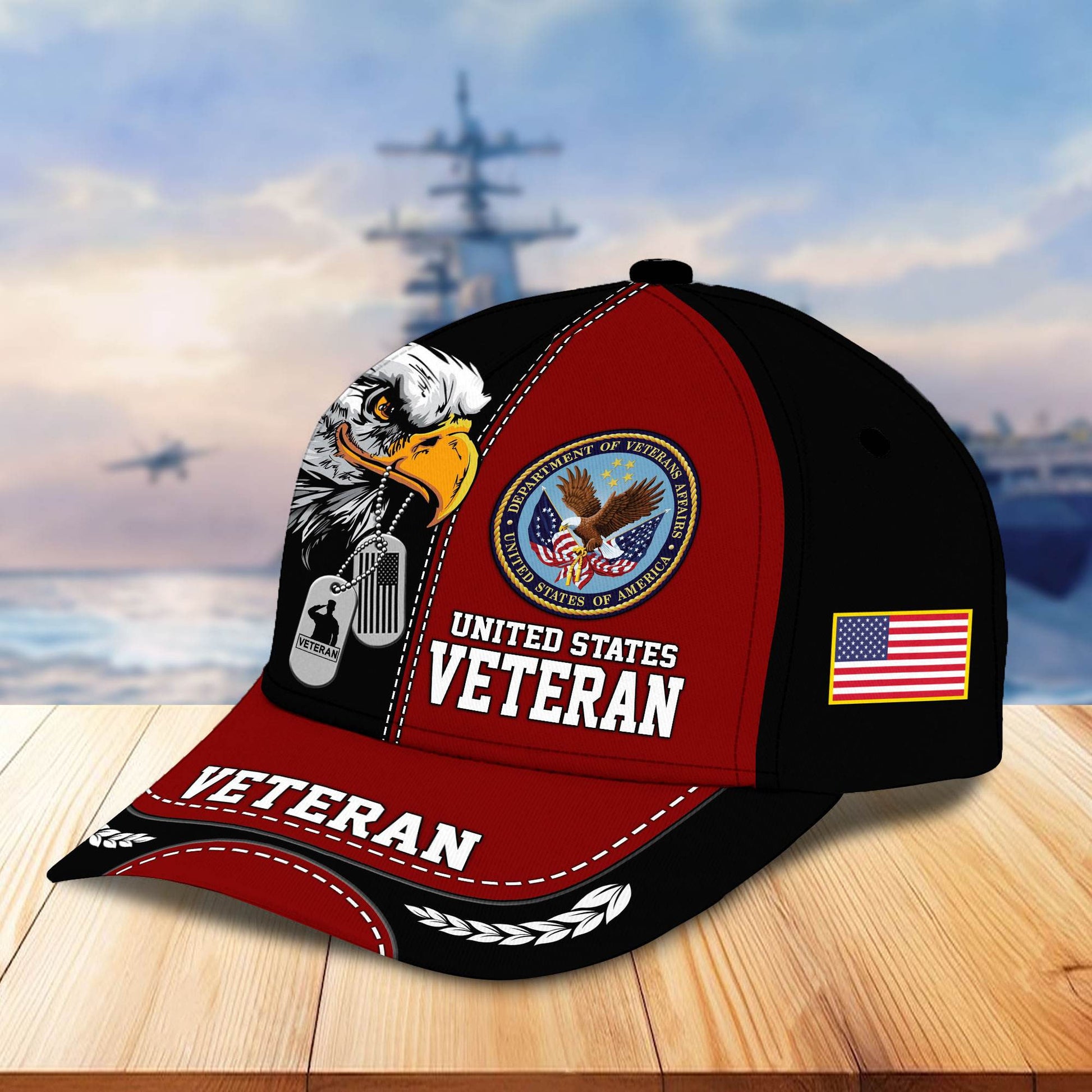 Premium US Veterans Cap hucc270211, Gifts For US Veterans, Gifts On Father's Day, Armed Forces Day, Independence Day, Veterans Day.