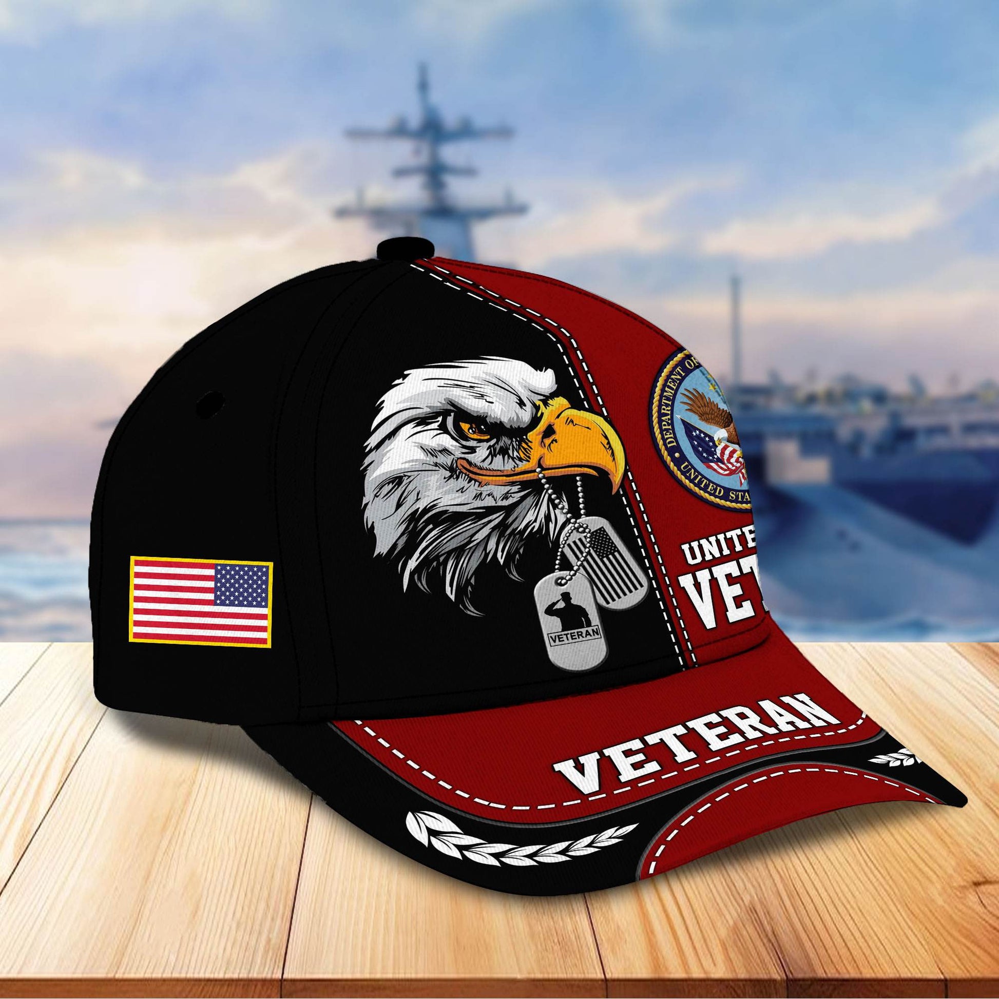 Premium US Veterans Cap hucc270211, Gifts For US Veterans, Gifts On Father's Day, Armed Forces Day, Independence Day, Veterans Day.