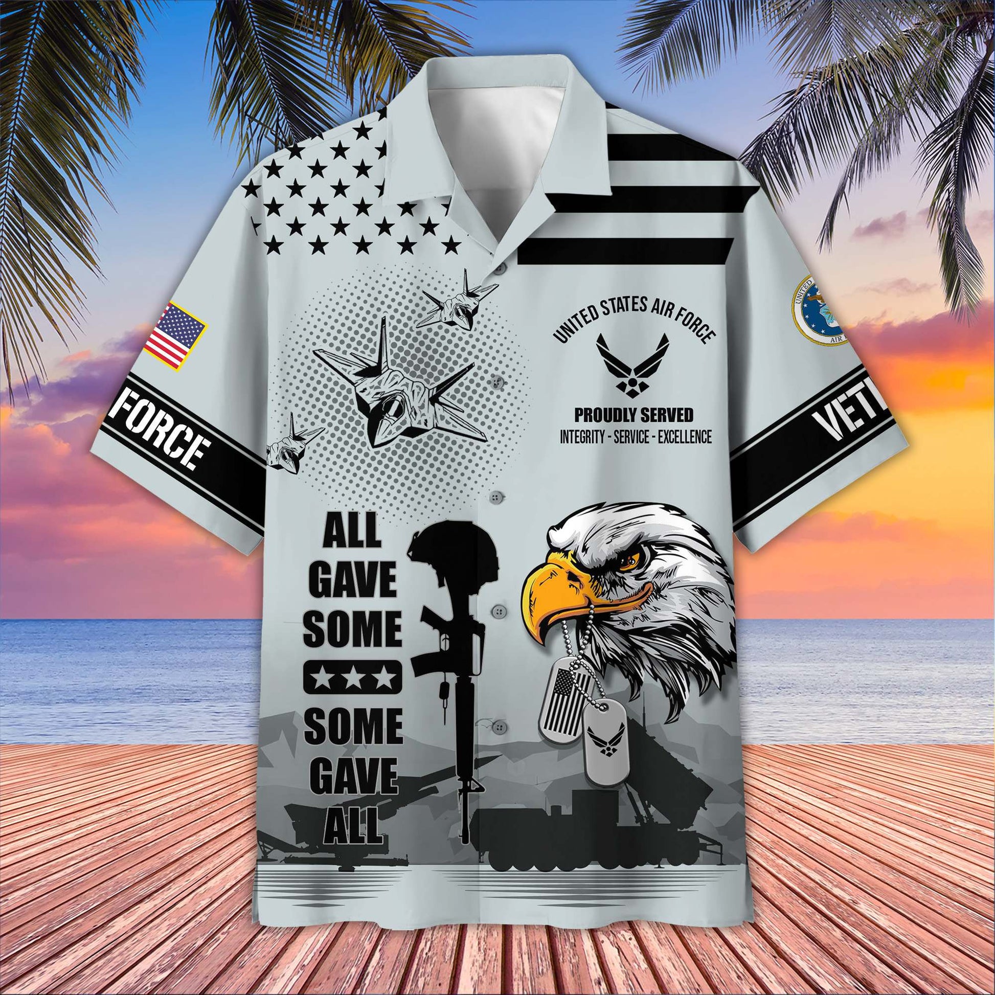 Premium US Veterans Hawaiian Shirt da280501, Gifts For US Veterans, Gifts On Father's Day, Armed Forces Day, Veterans Day.