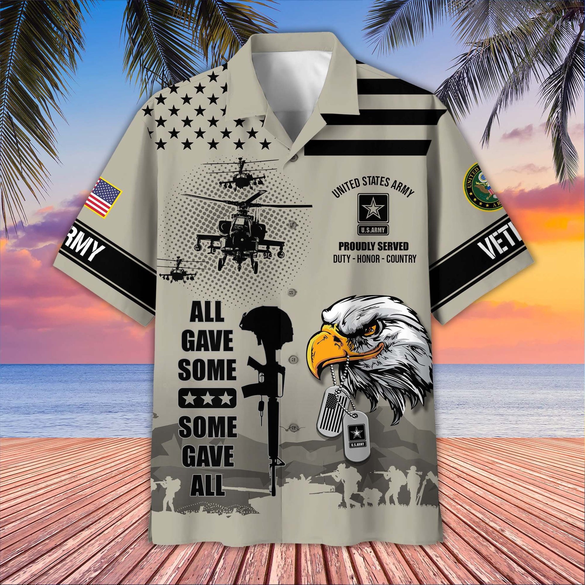 Premium US Veterans Hawaiian Shirt da280501, Gifts For US Veterans, Gifts On Father's Day, Armed Forces Day, Veterans Day.