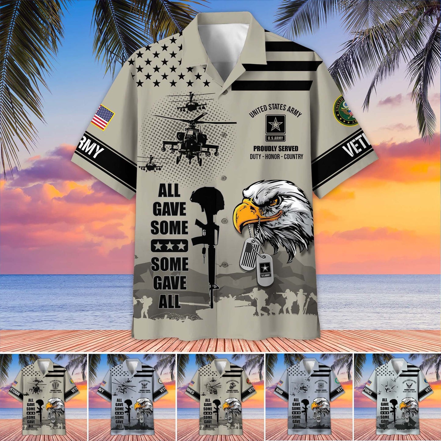 Premium US Veterans Hawaiian Shirt da280501, Gifts For US Veterans, Gifts On Father's Day, Armed Forces Day, Veterans Day.