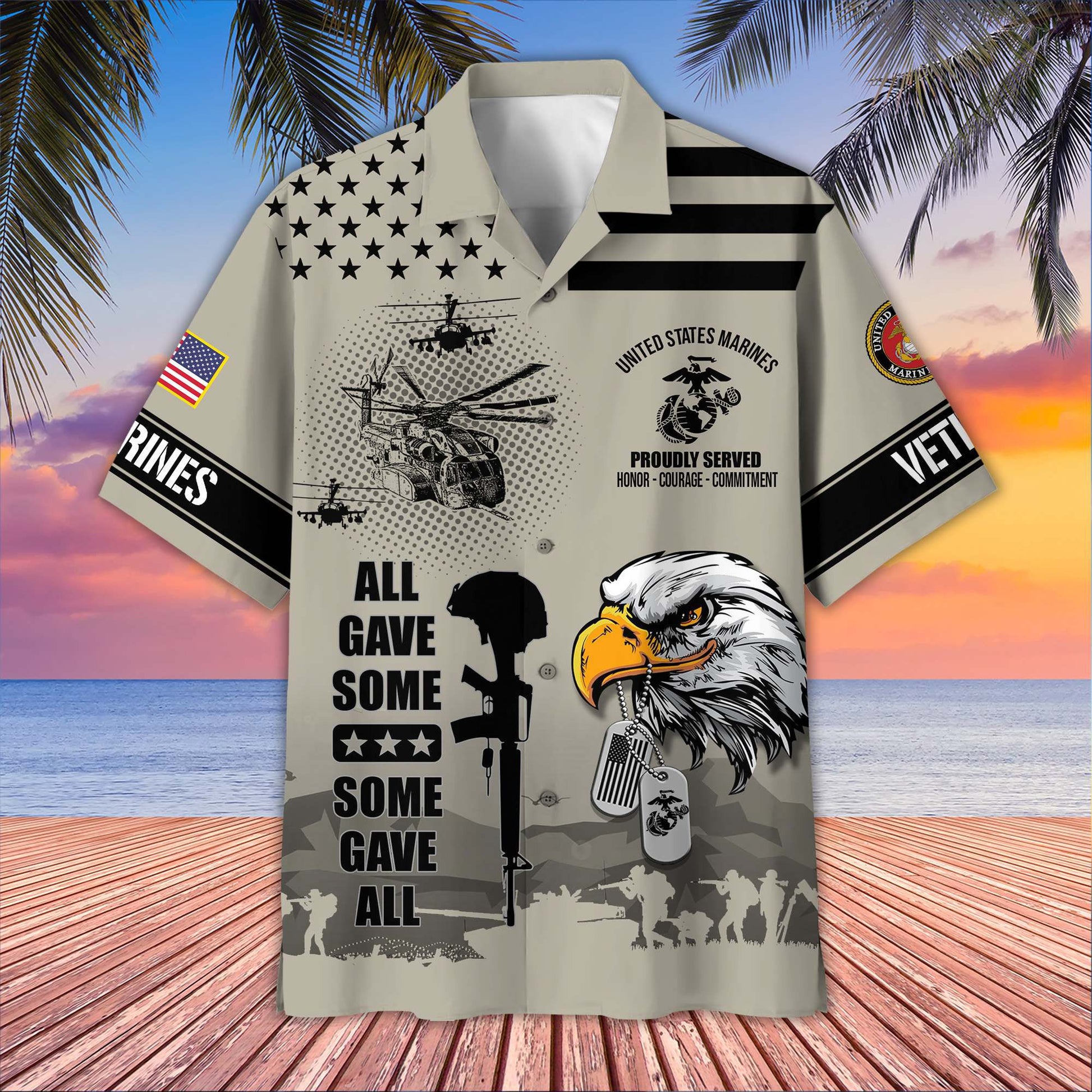 Premium US Veterans Hawaiian Shirt da280501, Gifts For US Veterans, Gifts On Father's Day, Armed Forces Day, Veterans Day.