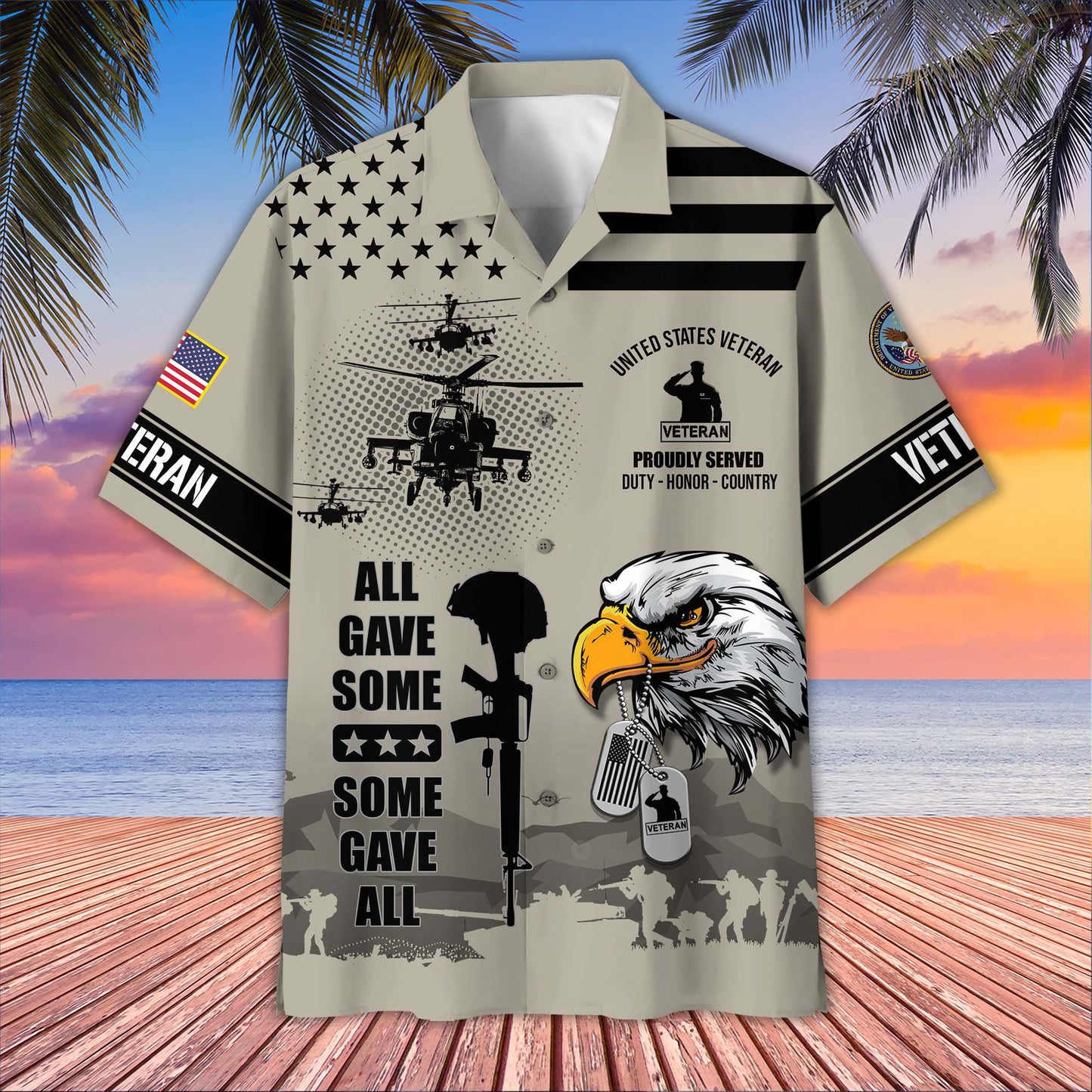 Premium US Veterans Hawaiian Shirt da280501, Gifts For US Veterans, Gifts On Father's Day, Armed Forces Day, Veterans Day.