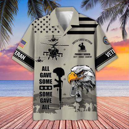 Premium US Veterans Hawaiian Shirt da280501, Gifts For US Veterans, Gifts On Father's Day, Armed Forces Day, Veterans Day.