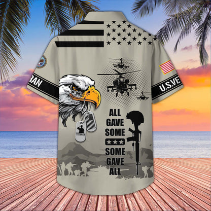 Premium US Veterans Hawaiian Shirt da280501, Gifts For US Veterans, Gifts On Father's Day, Armed Forces Day, Veterans Day.