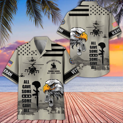 Premium US Veterans Hawaiian Shirt da280501, Gifts For US Veterans, Gifts On Father's Day, Armed Forces Day, Veterans Day.