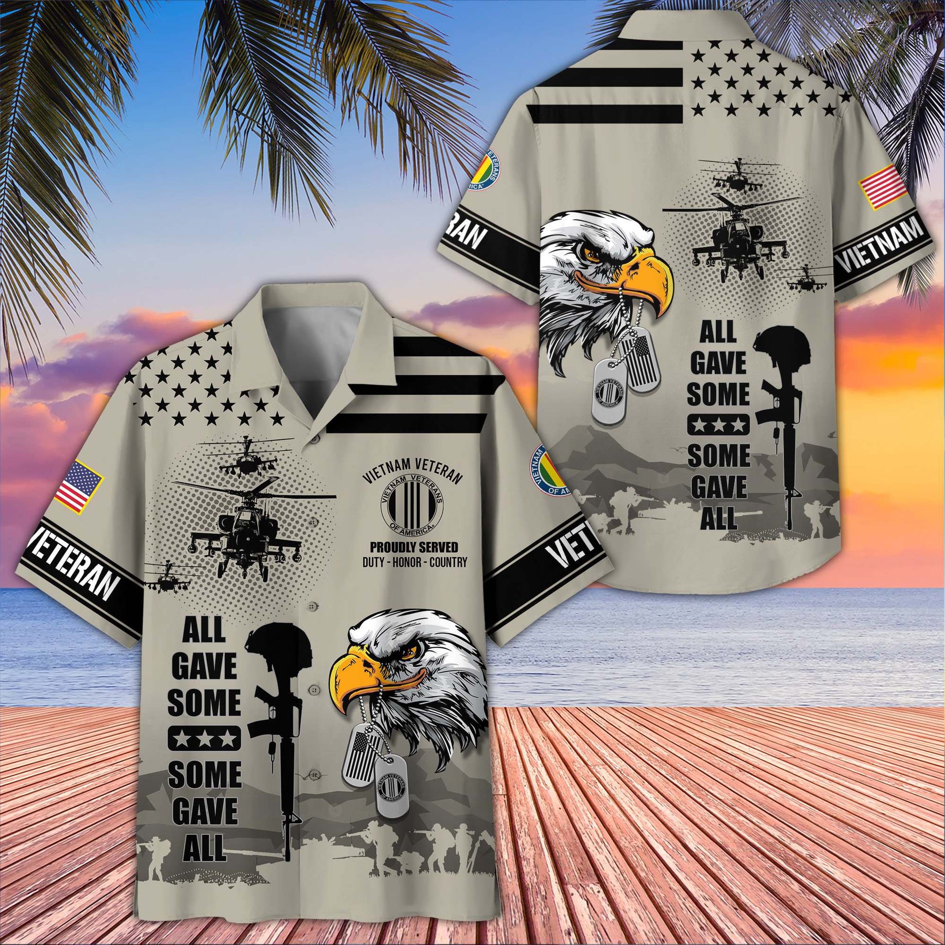 Premium US Veterans Hawaiian Shirt da280501, Gifts For US Veterans, Gifts On Father's Day, Armed Forces Day, Veterans Day.