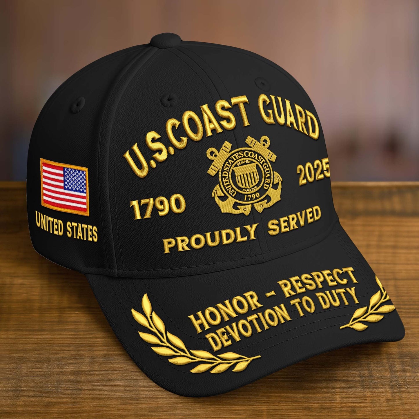 Premium Custom Name, Rank, Embroidered US Veterans Hats dab090704, 250th Anniversary, Gift For US Veterans, Gifts On Veterans Day.