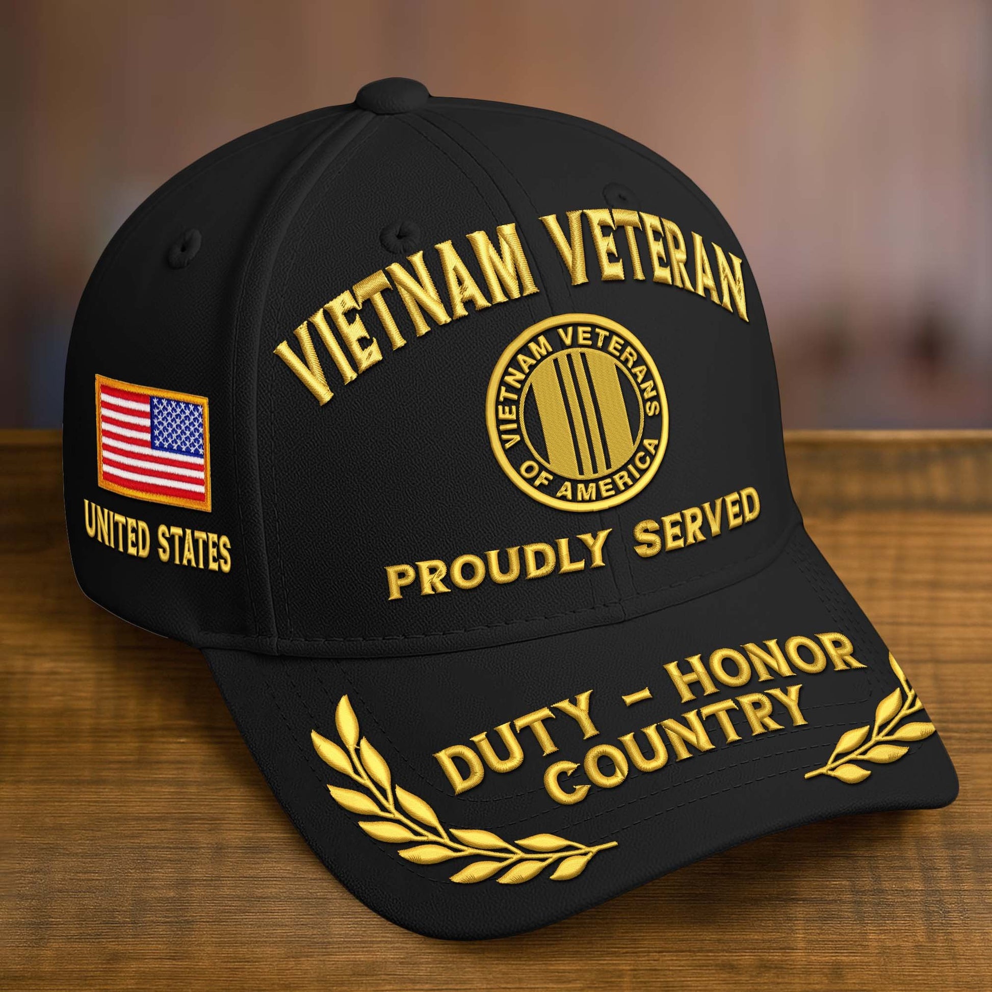 Premium Custom Name, Rank, Embroidered US Veterans Hats dab090704, 250th Anniversary, Gift For US Veterans, Gifts On Veterans Day.