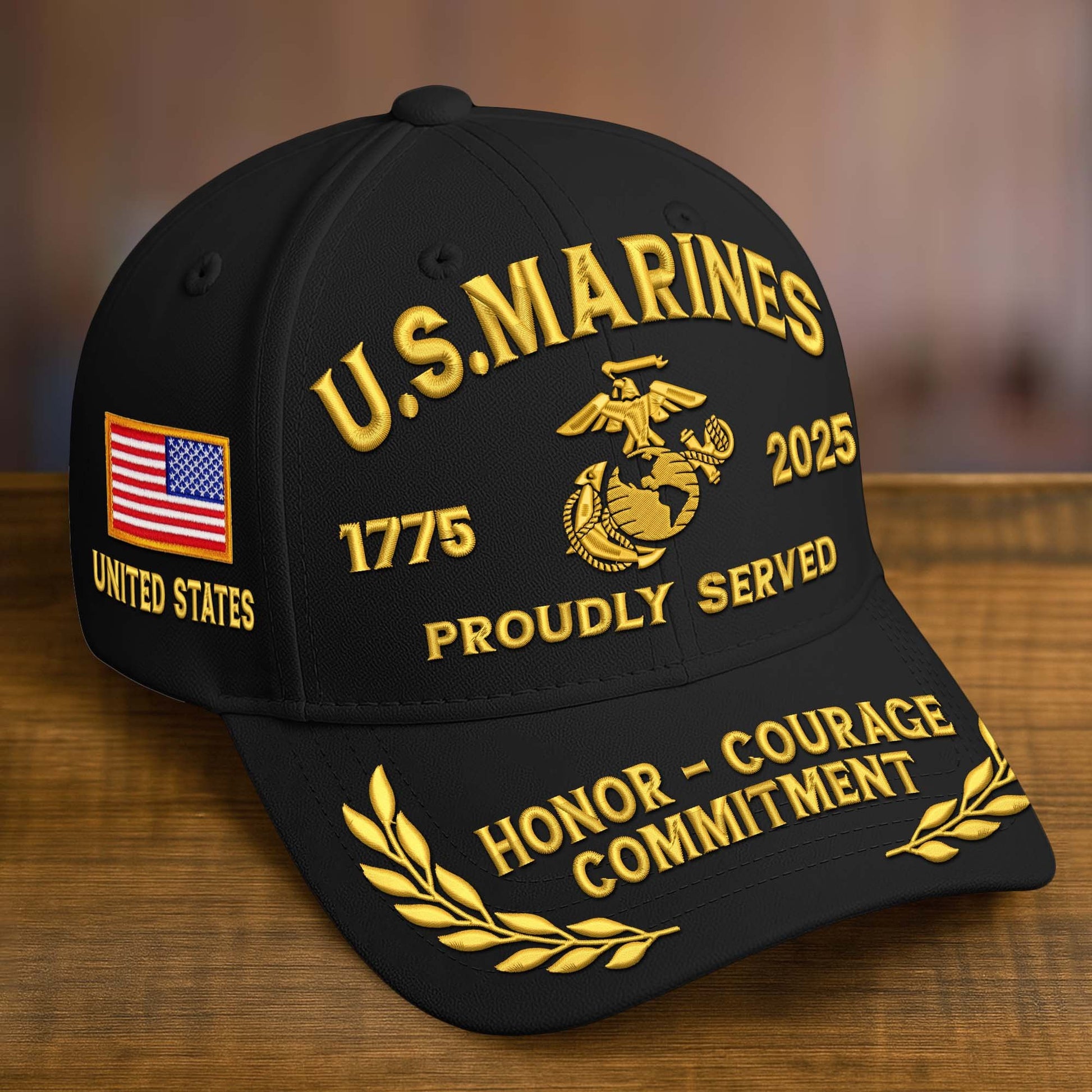 Premium Custom Name, Rank, Embroidered US Veterans Hats dab090704, 250th Anniversary, Gift For US Veterans, Gifts On Veterans Day.