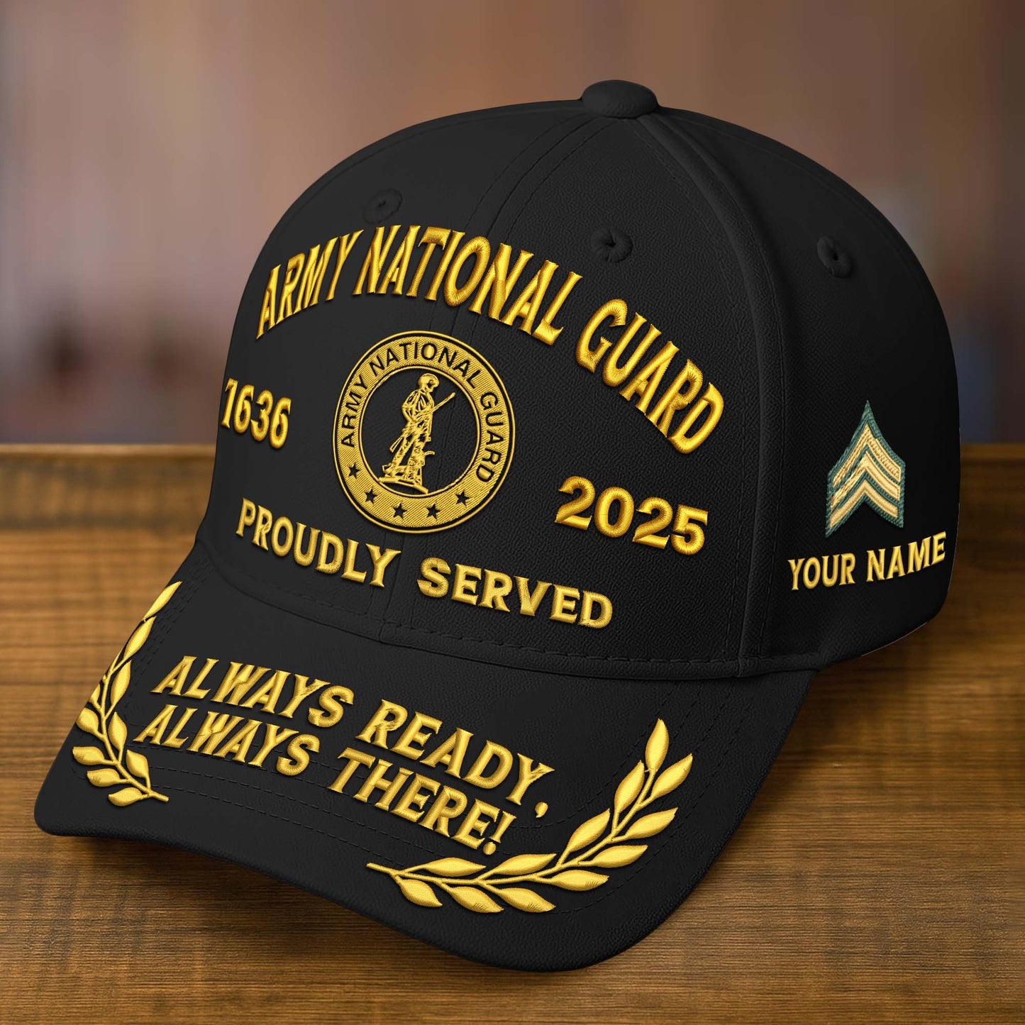 Premium Custom Name, Rank, Embroidered US Veterans Hats dab090704, 250th Anniversary, Gift For US Veterans, Gifts On Veterans Day.
