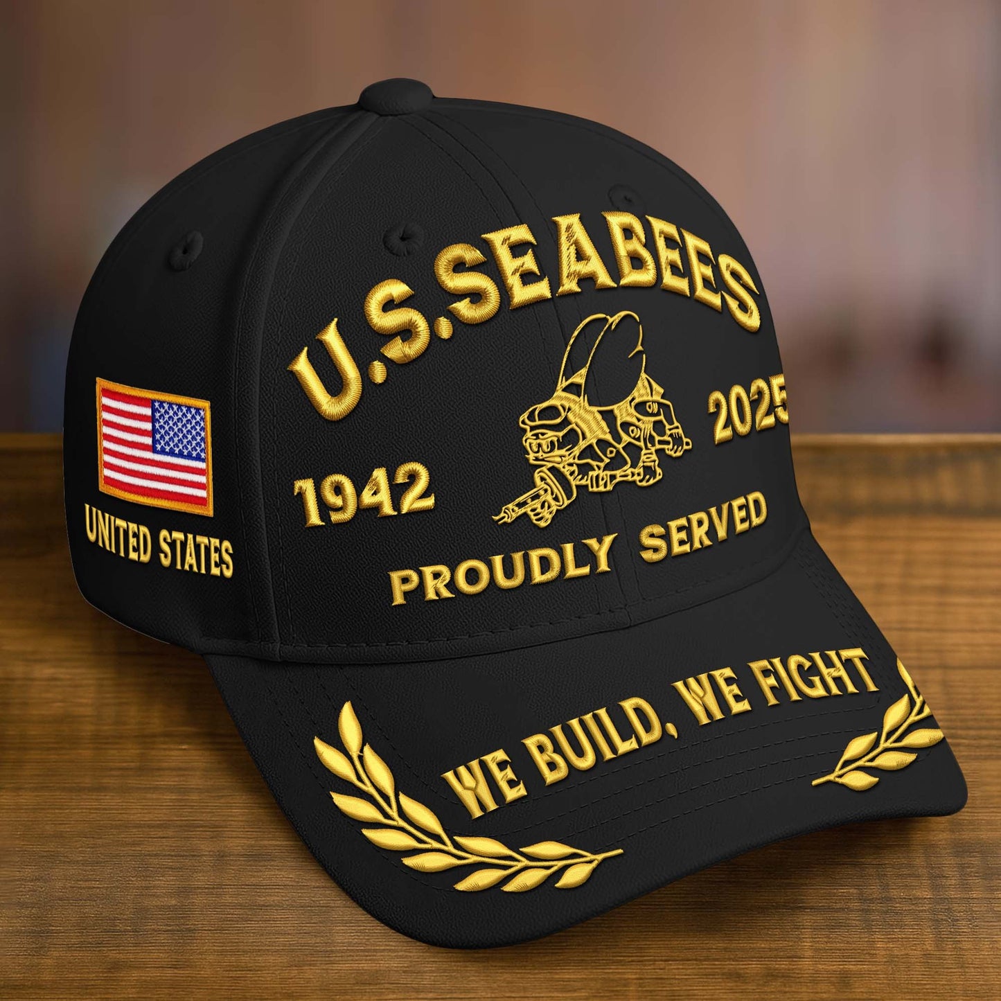 Premium Custom Name, Rank, Embroidered US Veterans Hats dab090704, 250th Anniversary, Gift For US Veterans, Gifts On Veterans Day.