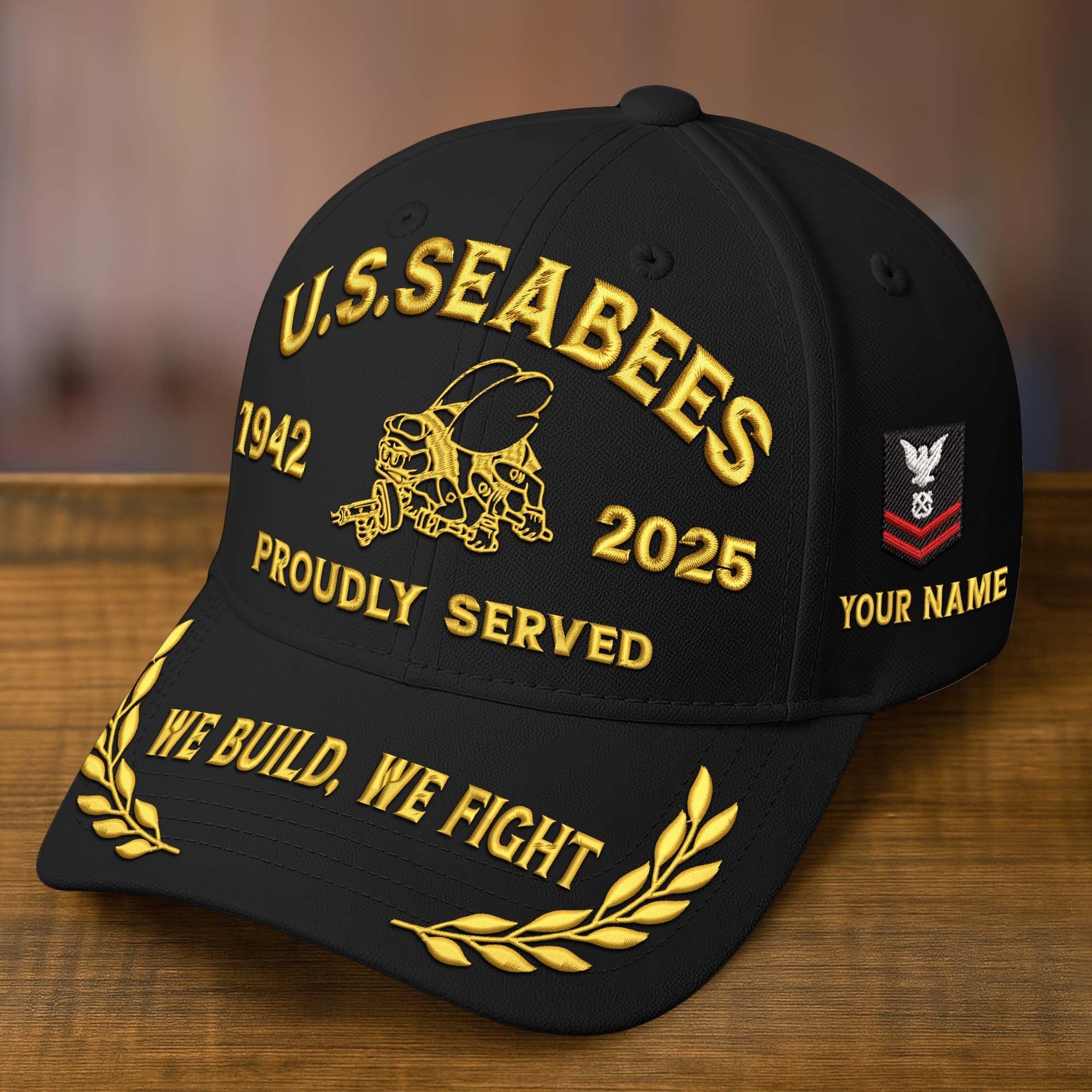 Premium Custom Name, Rank, Embroidered US Veterans Hats dab090704, 250th Anniversary, Gift For US Veterans, Gifts On Veterans Day.