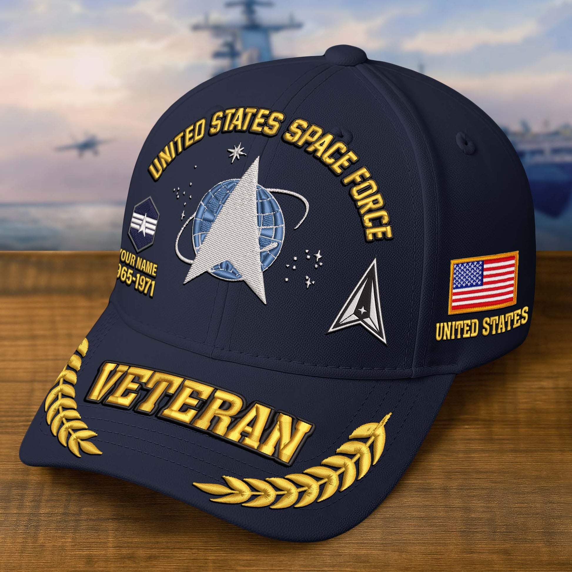 Premium Embroidered US Veterans Hats dab090703, Custom Name, Rank & Years Of Sevice, Gift for US Veterans, Gift on Veterans Day