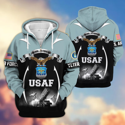 Premium US Veterans Zip Hoodie HD150821, Gifts For US Veterans, Gifts On Father's Day, Veterans Day., easychoo.com