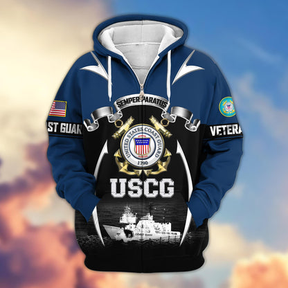 Premium US Veterans Zip Hoodie HD150821, Gifts For US Veterans, Gifts On Father's Day, Veterans Day., easychoo.com
