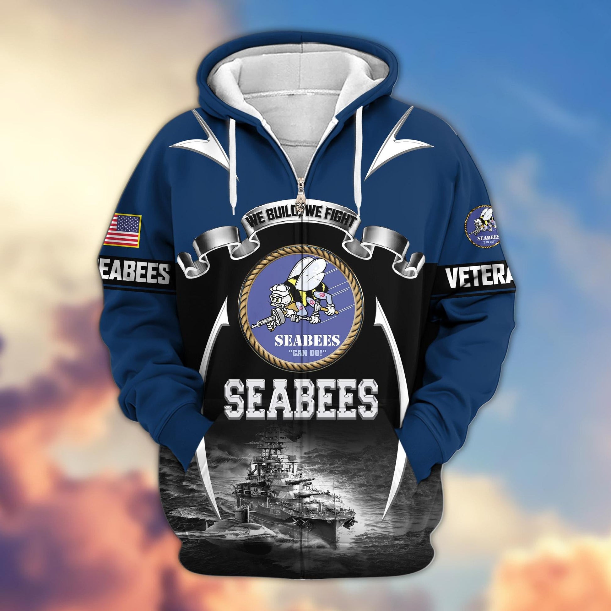 Premium US Veterans Zip Hoodie HD150821, Gifts For US Veterans, Gifts On Father's Day, Veterans Day., easychoo.com