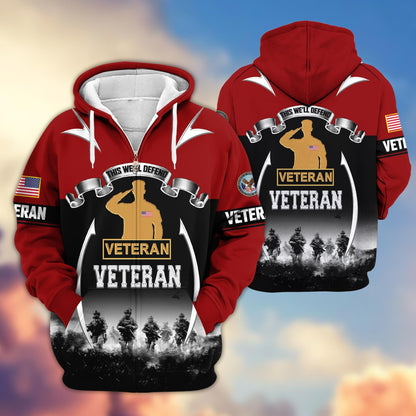 Premium US Veterans Zip Hoodie HD150821, Gifts For US Veterans, Gifts On Father's Day, Veterans Day., easychoo.com