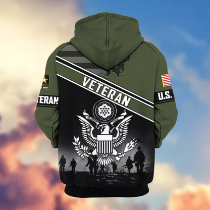 Premium US Veterans Zip Hoodie HD040921, Gifts For US Veterans, Gifts On Father's Day, Veterans Day., easychoo.com