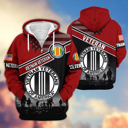 Premium US Veterans Zip Hoodie HD040921, Gifts For US Veterans, Gifts On Father's Day, Veterans Day., easychoo.com