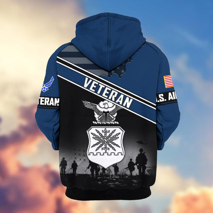 Premium US Veterans Zip Hoodie HD040921, Gifts For US Veterans, Gifts On Father's Day, Veterans Day., easychoo.com