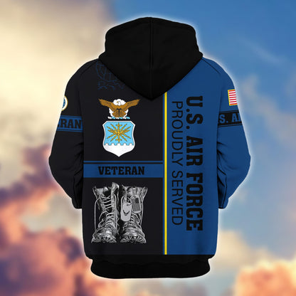 Premium US Veterans Zip Hoodie HF100911, Gifts For US Veterans, Gifts On Father's Day, Veterans Day., easychoo.com