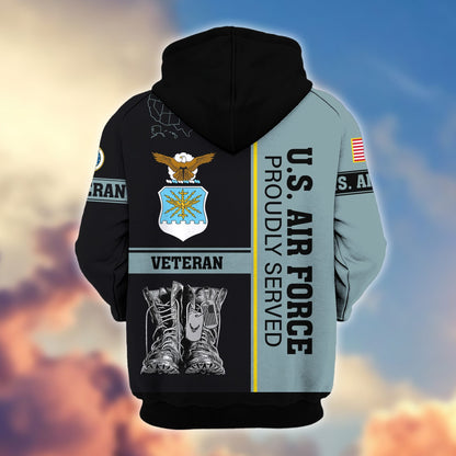 Premium US Veterans Zip Hoodie HF100911, Gifts For US Veterans, Gifts On Father's Day, Veterans Day., easychoo.com