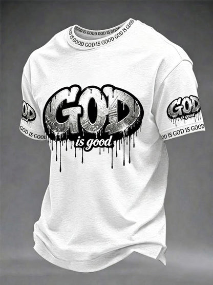 Men's Christian God Is Good Cross Short Sleeve T-shirt