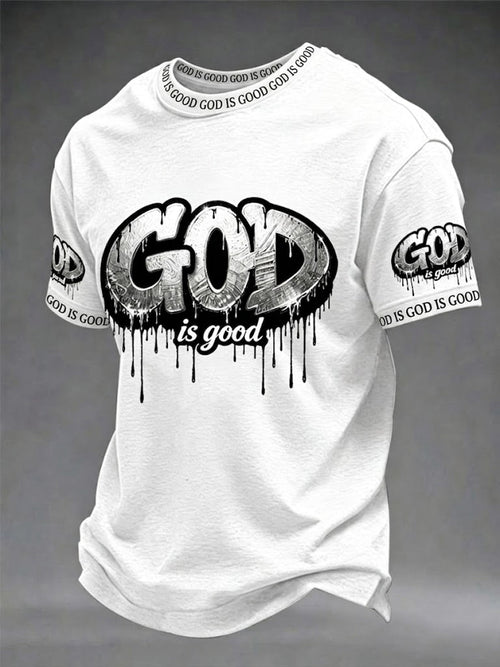 Men's Christian God Is Good Cross Short Sleeve T-shirt
