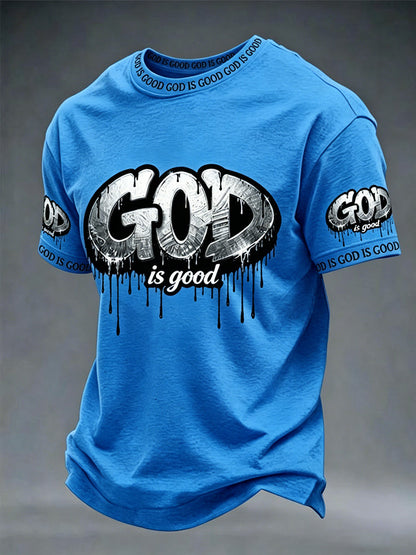 Men's Christian God Is Good Cross Short Sleeve T-shirt