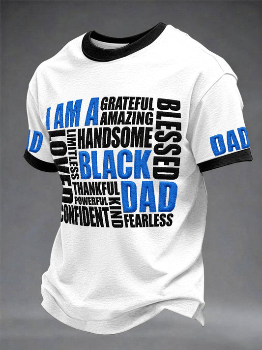 Men's “I Am A Black Dad” Father's Day Fun Casual T-shirt