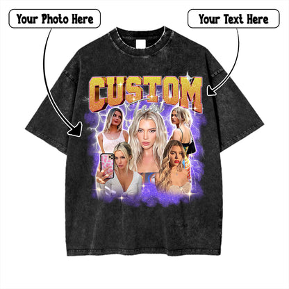 Custom Bootleg Unisex Mineral Wash T-shirt, easychoo.com