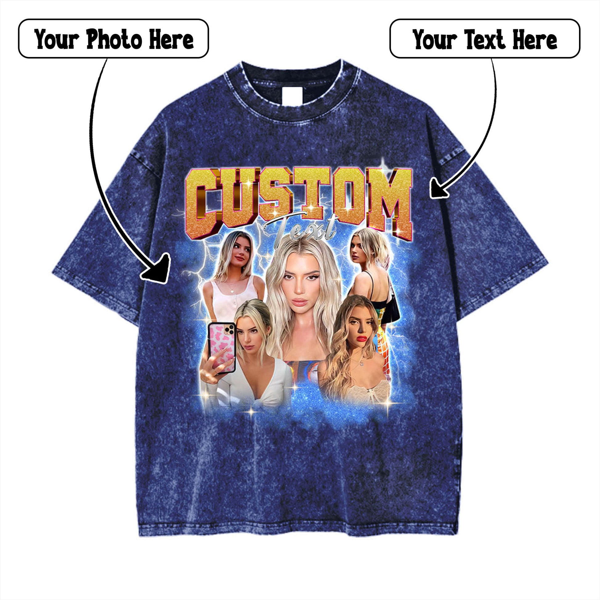 Custom Bootleg Unisex Mineral Wash T-shirt, easychoo.com