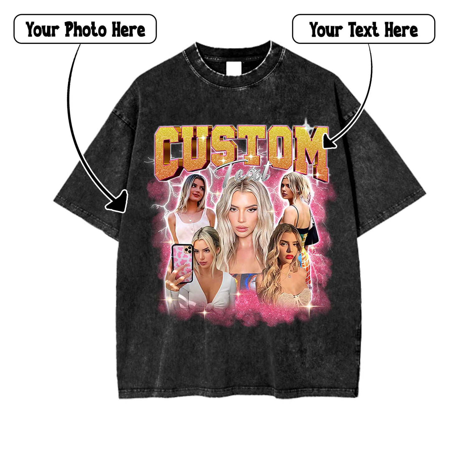 Custom Bootleg Unisex Mineral Wash T-shirt, easychoo.com