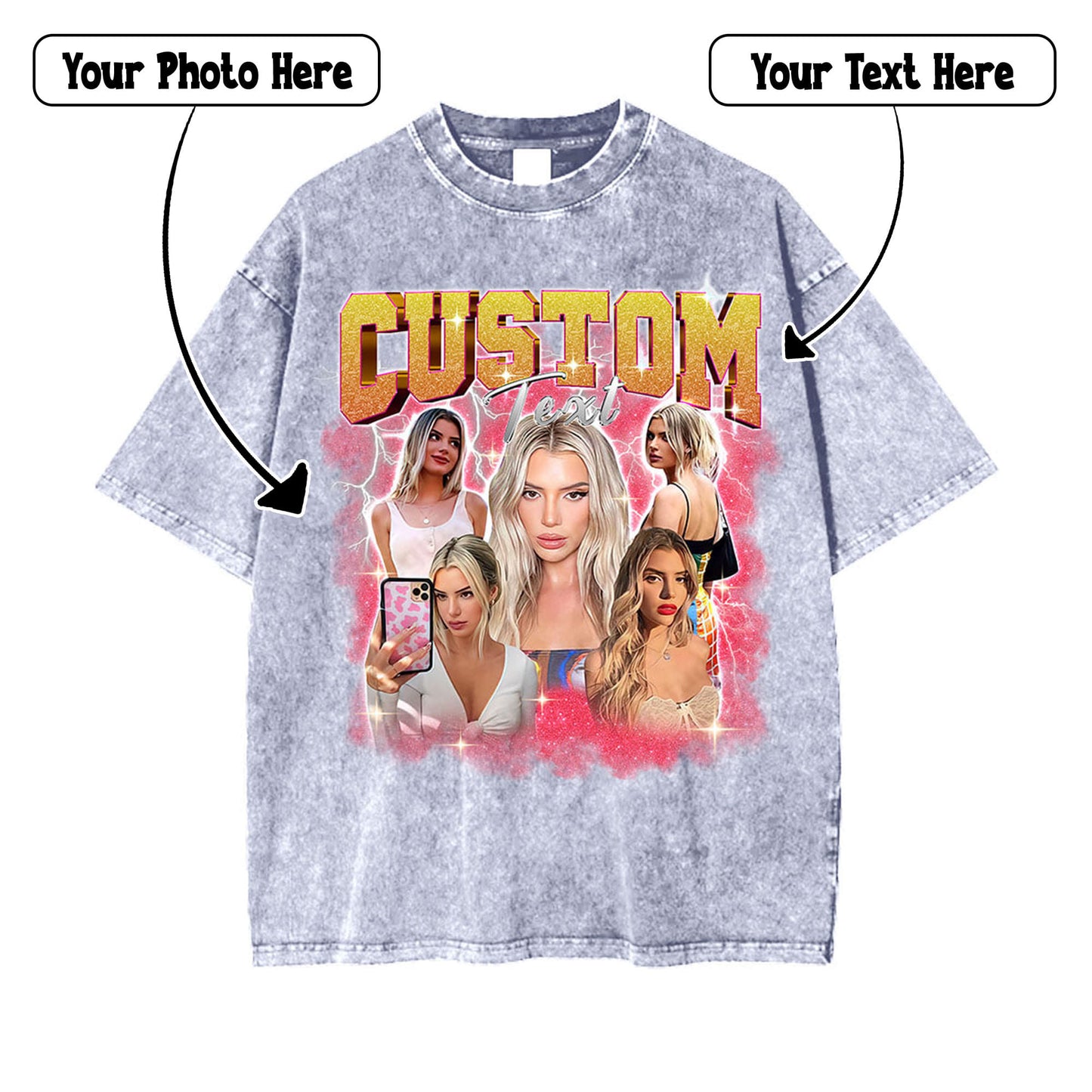 Custom Bootleg Unisex Mineral Wash T-shirt, easychoo.com