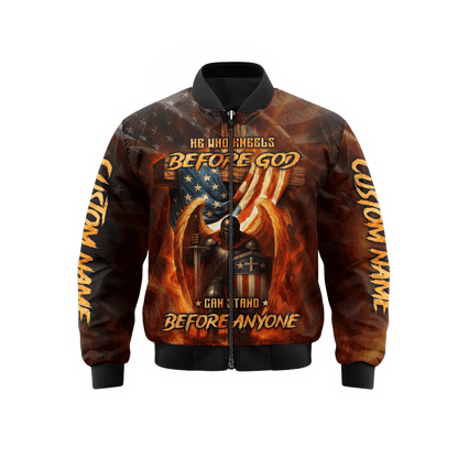 Crusader Warrior Hoodie – Kneel Before God, Stand Against All Challenges