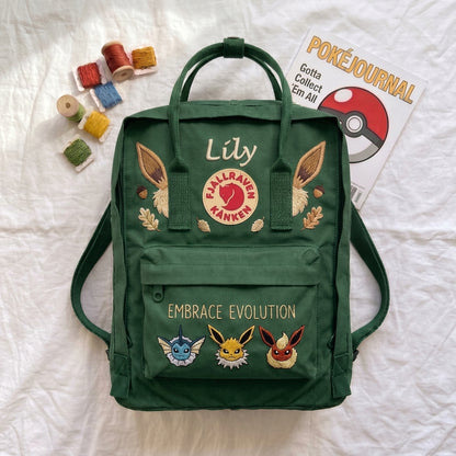 Pokemon Fjallraven Kanken Hand-Embroidered Backpack